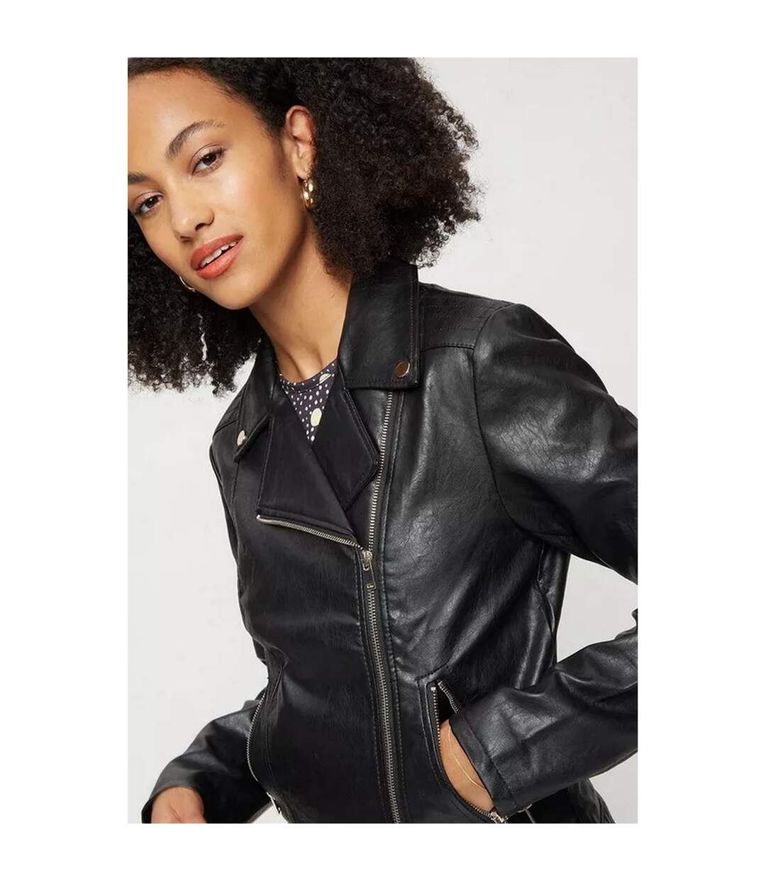 Veste Motard Femme Noir Dorothy Perkins-4