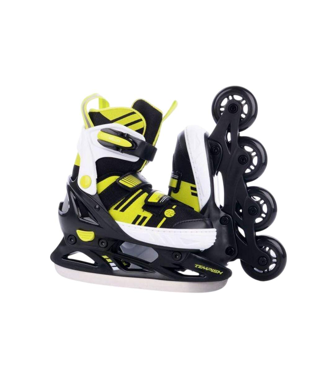 Patins À Roulettes Alignées Misty Duo Enfant 30-32 Fr Noir Jaune Tempish-4