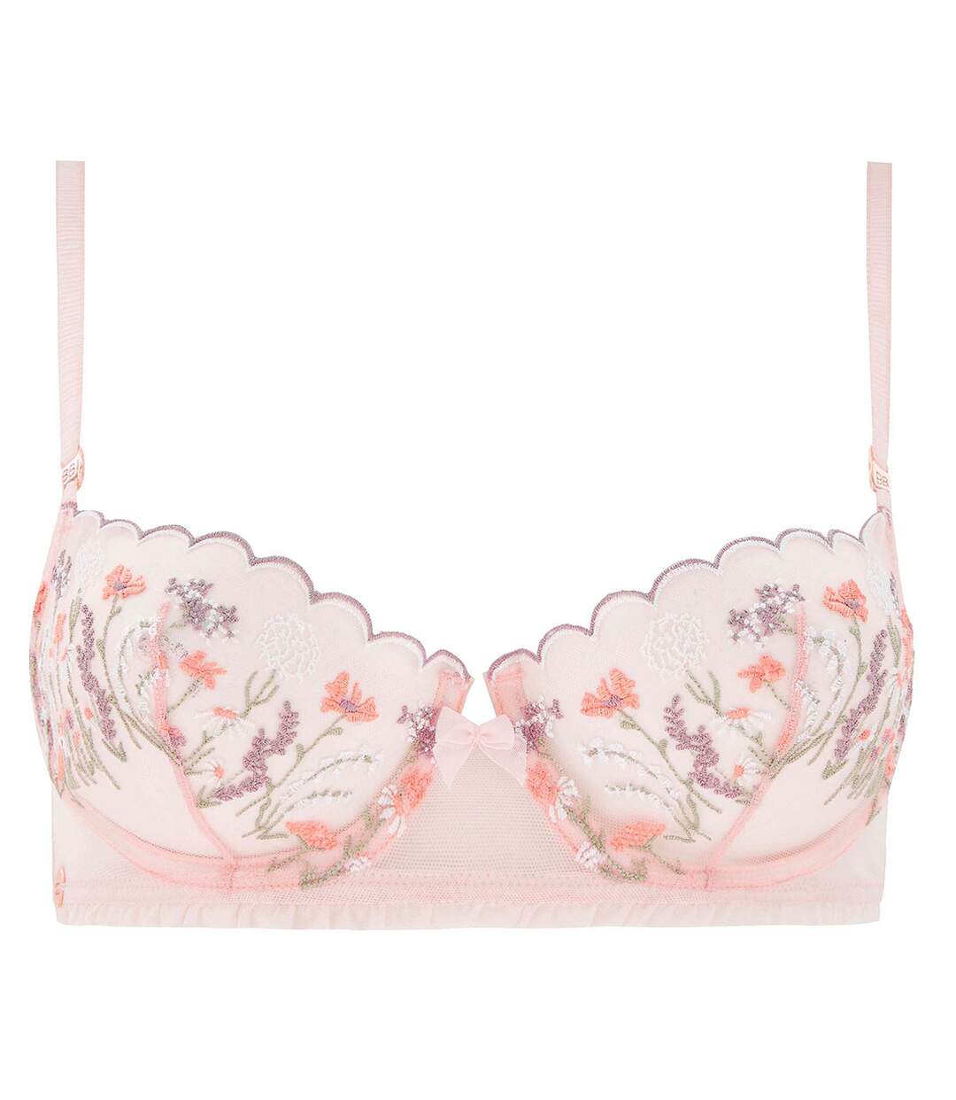 Soutien-gorge coques armatures poudre Floraison-1