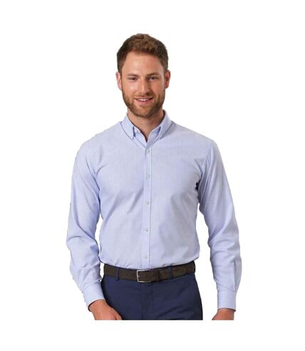 Brook Taverner Mens Lawrence Oxford Formal Shirt (Sky Blue Stripe) - UTPC4650