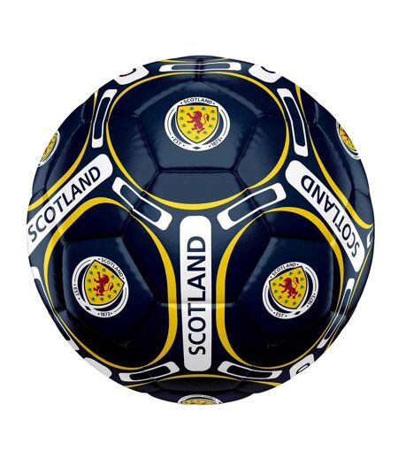 Ballon De Foot Motif/style Emblème Taille 4 Bleu Marine Jaune Blanc Scottish FA