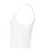 Womens/ladies Plain Micro-rib Spaghetti Strap Tank Top White Bella + Canvas-3
