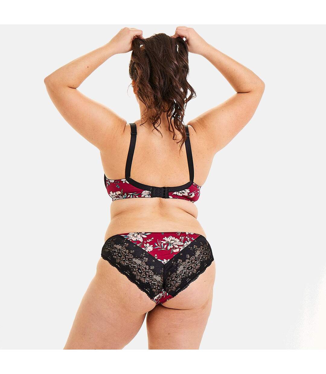 Soutien-gorge grand maintien bordeaux Pivoine