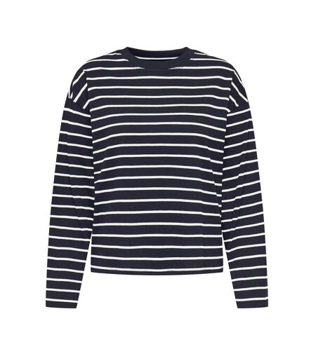 T-Shirt manches longues marine femme only happy