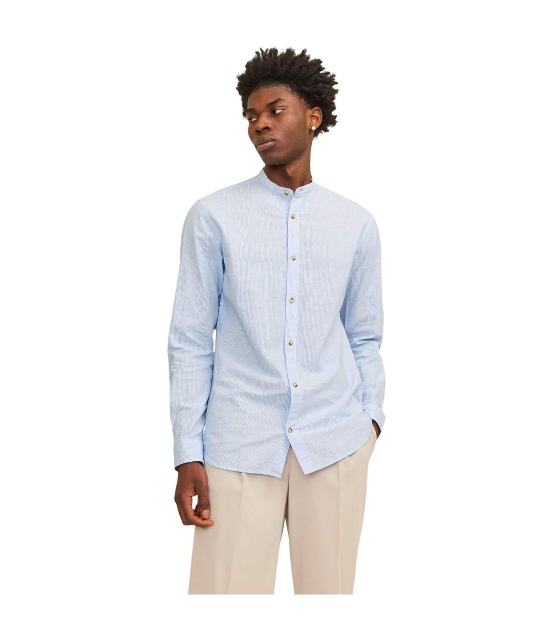 Chemise Manches Longues Homme Bleu Mer Jack And Jones-4