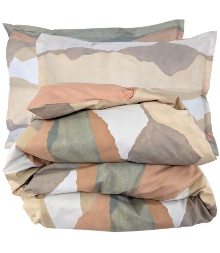 Parure de lit percale de coton LAND CRAIE Taie 50x70 cm