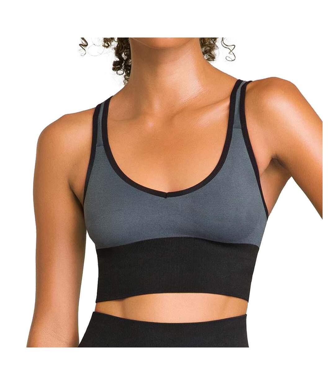 Brassière Grise femme Dim Sport D08FK - S-1