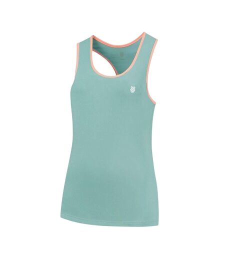 Womens/ladies Slim Sleeveless Tank Top Blue K-Swiss