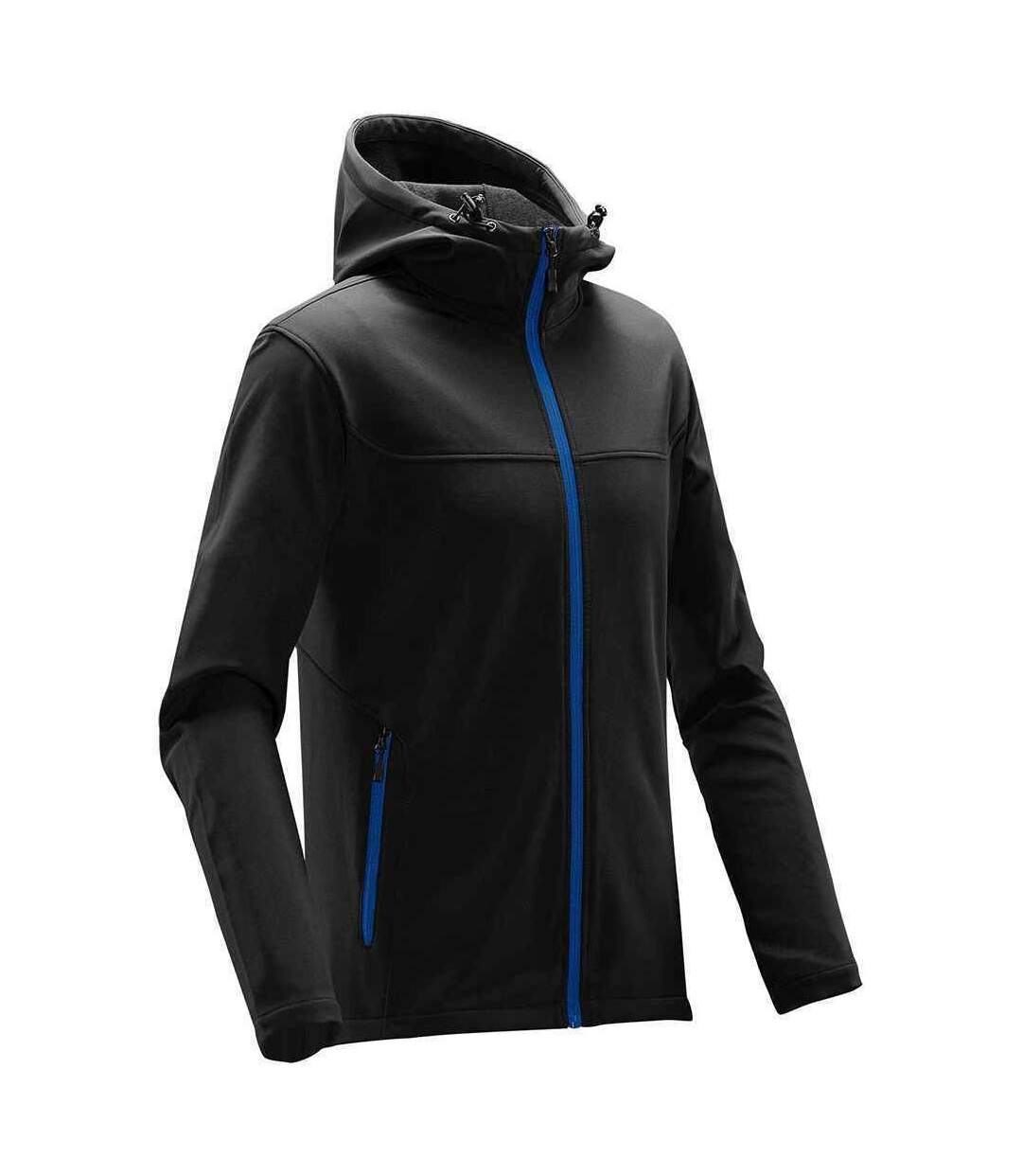 Mens Orbiter Hooded Soft Shell Jacket Black Azure Stormtech-2