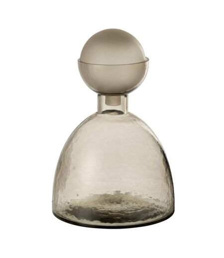 Vase Bouteille Bouchon en Verre Yoko 29cm Grège