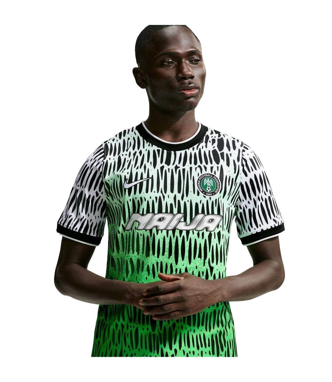 Maillot De Foot Motif/style Nigeria Fc Pre Match Homme Noir Blanc Nike-3