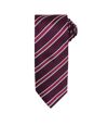 Premier Mens Waffle Stripe Formal Business Tie (Burgundy/ Aubergine) (One Size)