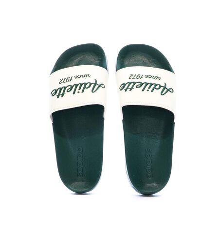 Claquettes vertes/blanches homme adidas adilette