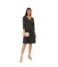 Robe Patineuse Motif/style Scintillant Femme Noir Mela London-1