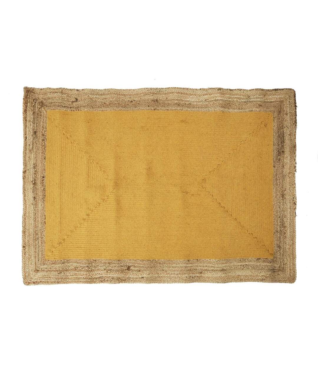 Tapis Déco en Jute Rodame 120x170cm Moutarde-1