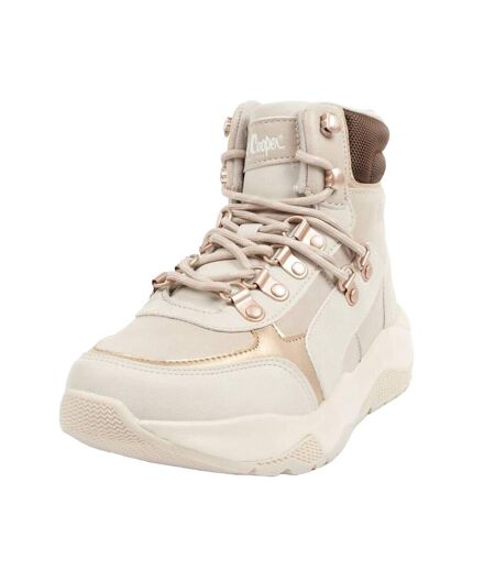 Baskets Femme Beige Lee Cooper