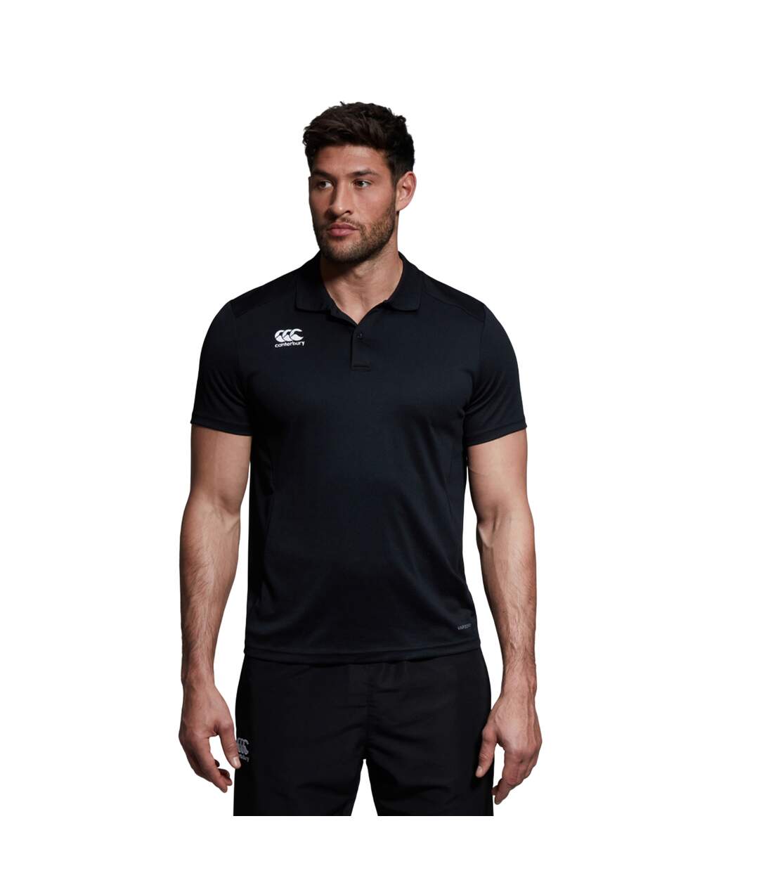 Mens Club Dry Polo Shirt Black Canterbury-1