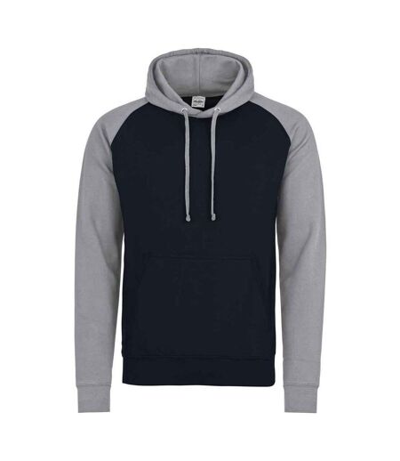 Sweat À Capuche Adulte Bleu Marine Oxford Gris Chiné Awdis