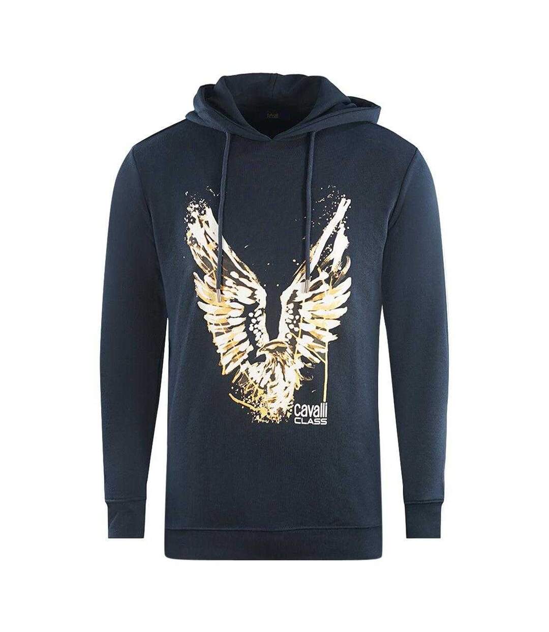 Sweat À Capuche Motif Aigle Homme Bleu Marine Cavalli Class-1