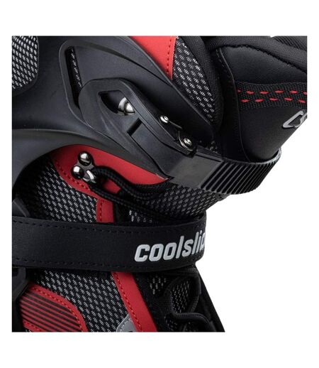 Patins À Roulettes Alignées Roma Homme 43 Fr Noir Rouge Coolslide