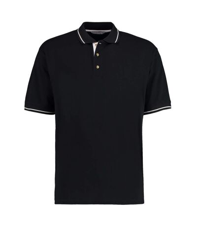 Polo st mellion homme noir / blanc Kustom Kit