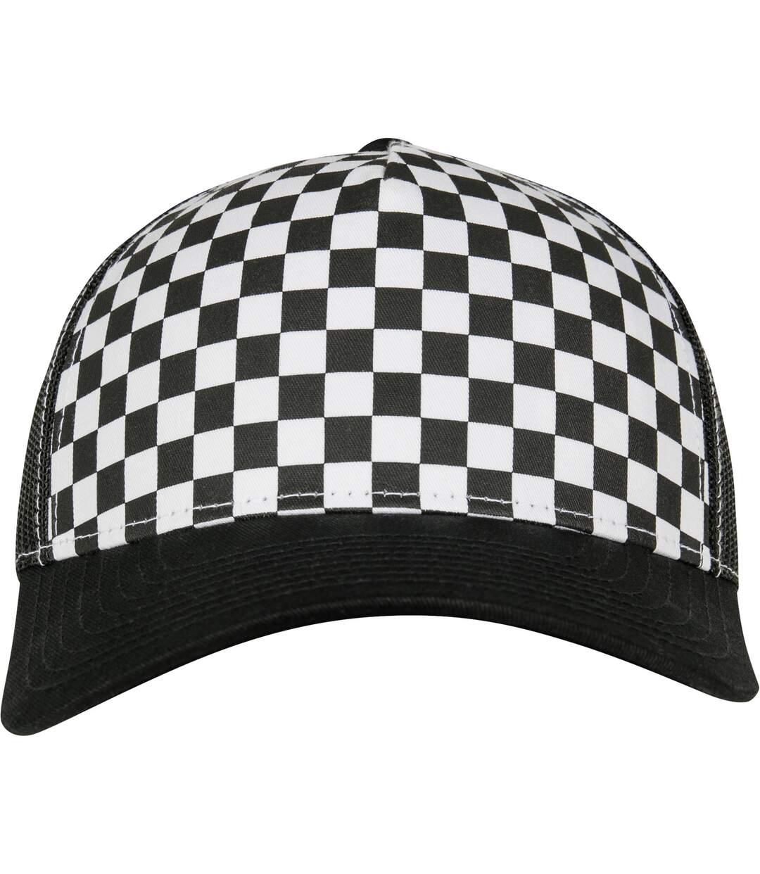 Flexfit by  checkerboard retro trucker cap black/white Yupoong-4