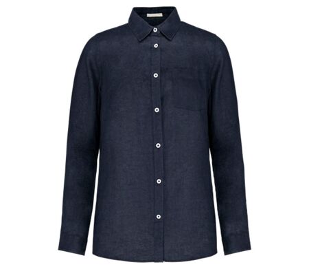 Chemise en lin - Homme - PATS504 - bleu marine