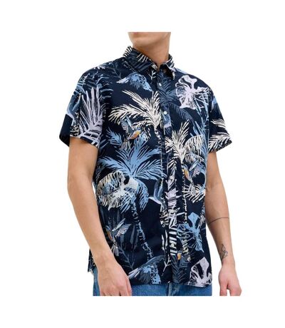 Chemise marine/bleu homme jack & jones hawaii - l