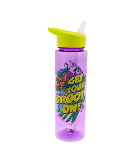 Guardians Of The Galaxy Get Your Groot On Plastic Water Bottle (Violet/Yellow) (One Size) - UTTA11412