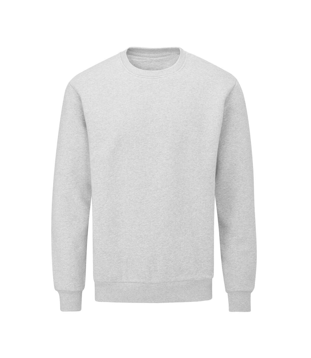 Unisex Adult Essential Organic Sweatshirt Heather Grey Melange Mantis-2