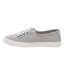 Womens/ladies Chow Chow Flat Trainers Light Grey Rocket Dog-3