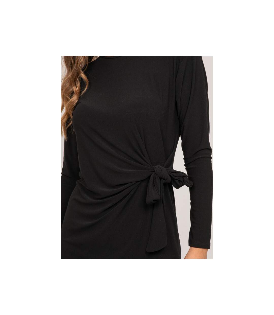 Robe courte noeud drapé sur le côté ISMALIA - Dona X Lisa-3