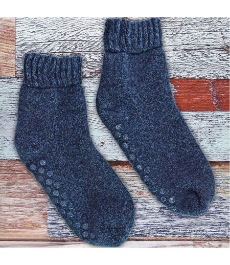 4 Pack Mens Warm Merino Wool Slipper Socks for Indoors