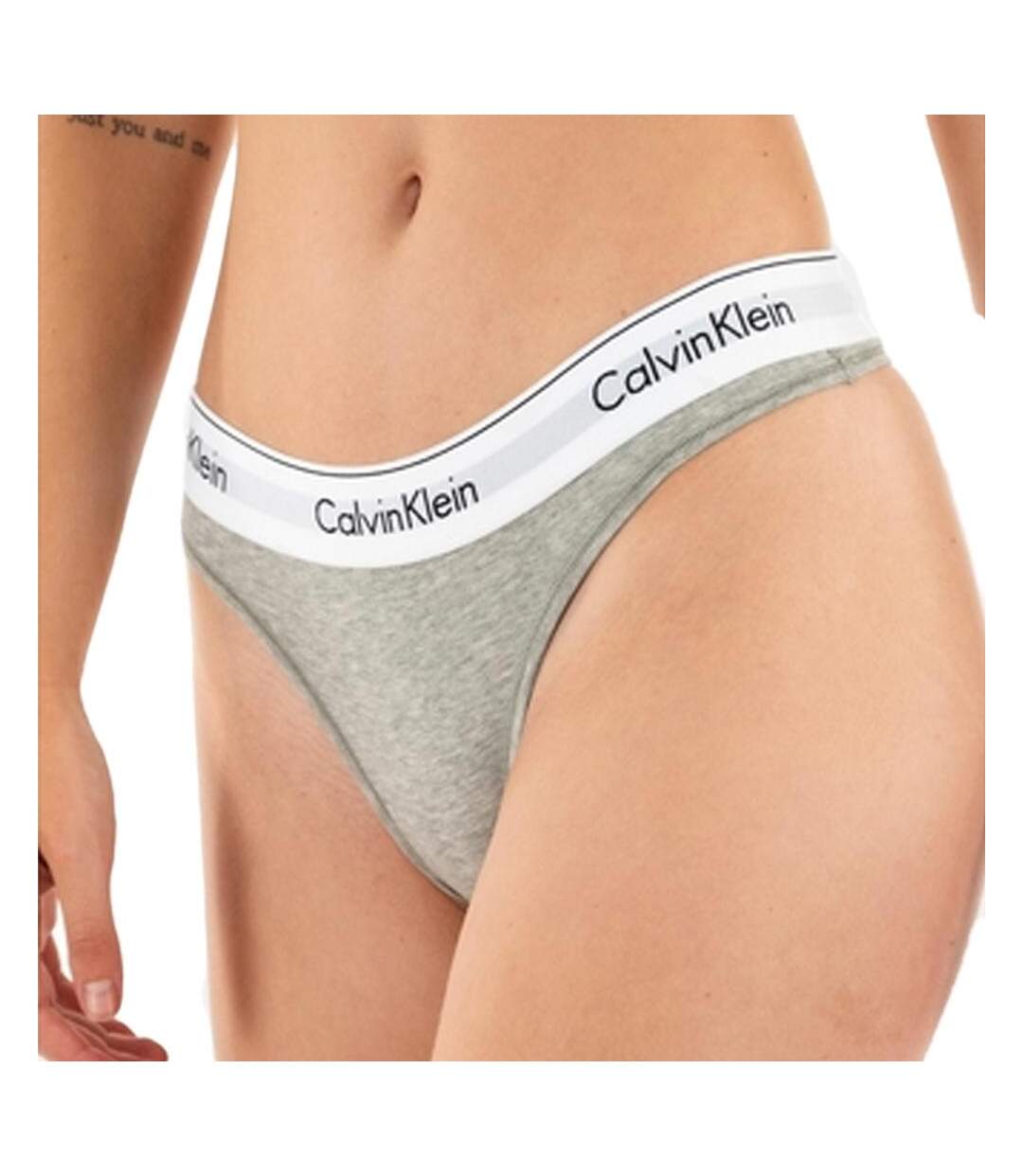String gris femme calvin klein jeans thonggs 0000f3786e - l-1