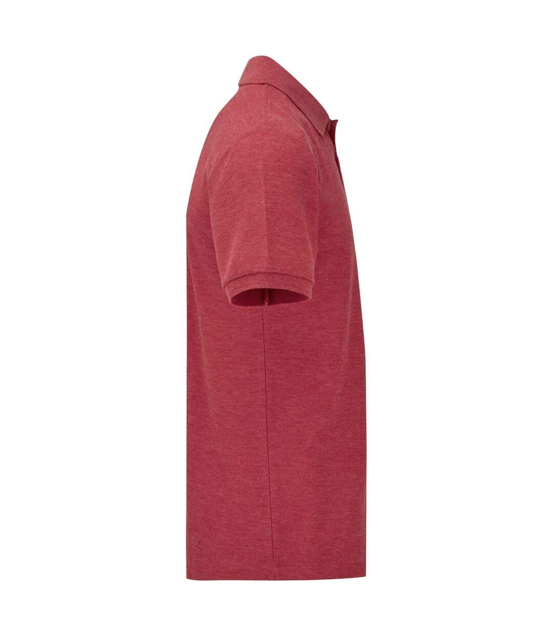 Polo Manches Courtes Homme Rouge Chiné Fruit Of The Loom-3