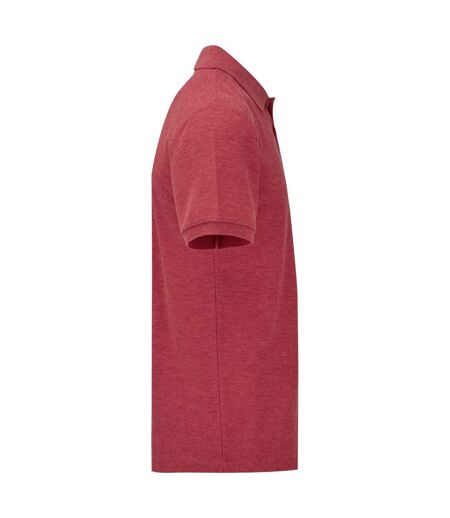 Polo Manches Courtes Homme Rouge Chiné Fruit Of The Loom