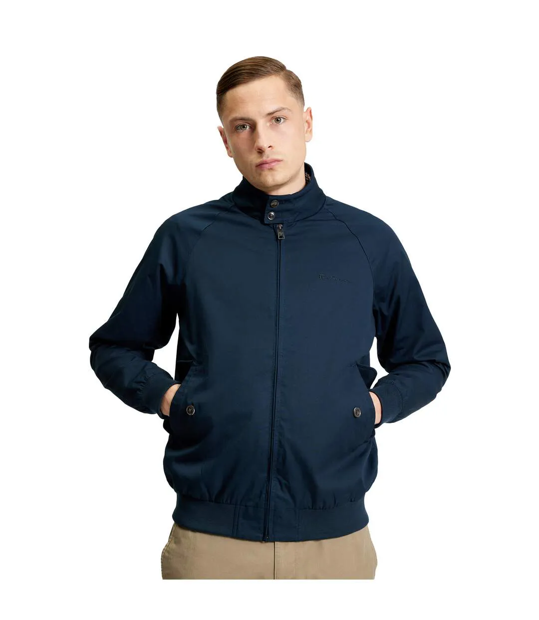 Veste Motif/style Signature Harrington Homme Bleu Marine Foncé Ben Sherman-2