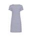 Robe T-shirt Motif/style Rayé Femme Bleu Mer Lazy Jacks-4