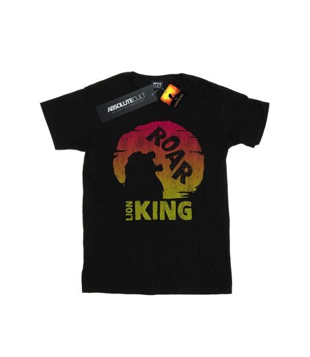 Disney Womens/Ladies The Lion King Movie Roar Cotton Boyfriend T-Shirt (Noir) - UTBI29259