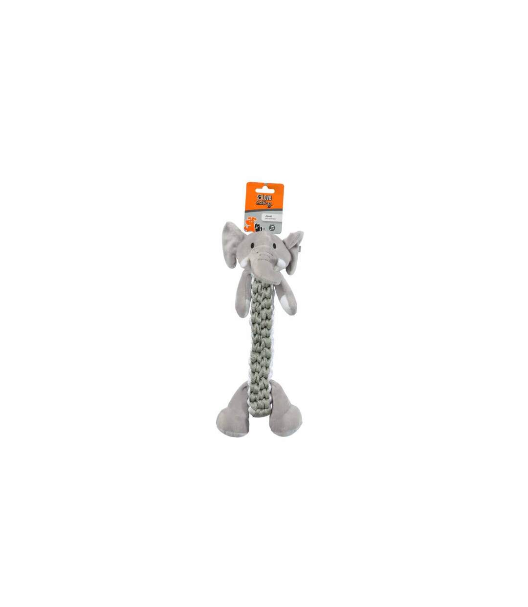 Peluche pour Chien Éléphant 34cm Gris-2