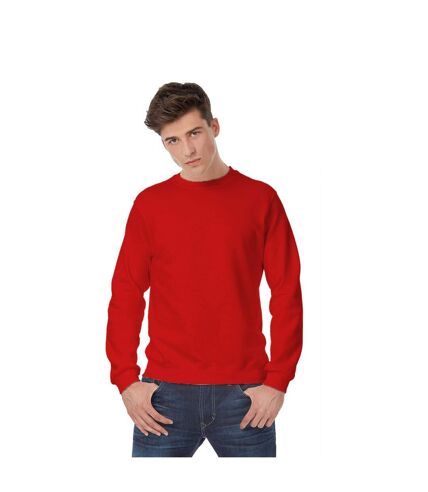 B&C Mens Crew Neck Sweatshirt Top (Red)