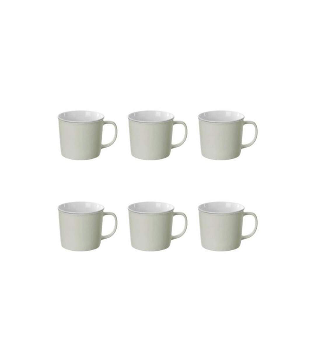 Lot de 6 Mugs en Porcelaine Nature 38cl Menthe-1
