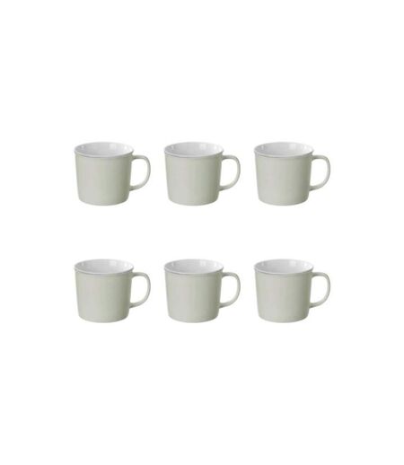 Lot de 6 Mugs en Porcelaine Nature 38cl Menthe