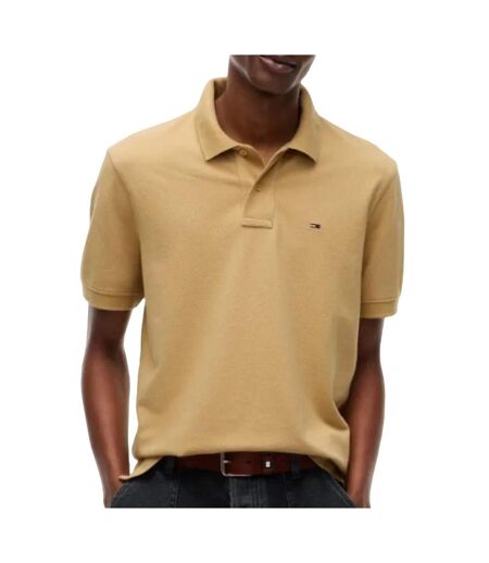 Polo beige foncé homme tommy hilfiger regular