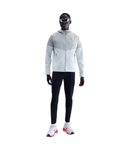 Mens Miler Running Hooded Jacket Platinum Nike