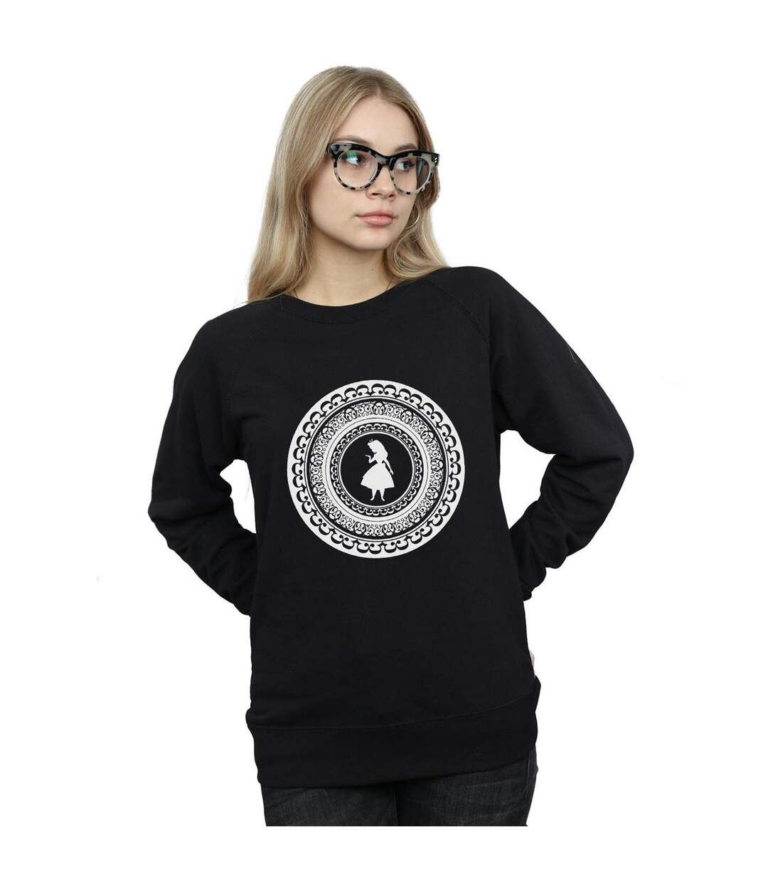 Disney Sweatshirt Alice In Wonderland Circle - Femmes/Dames (Noir) - UTBI2639-2