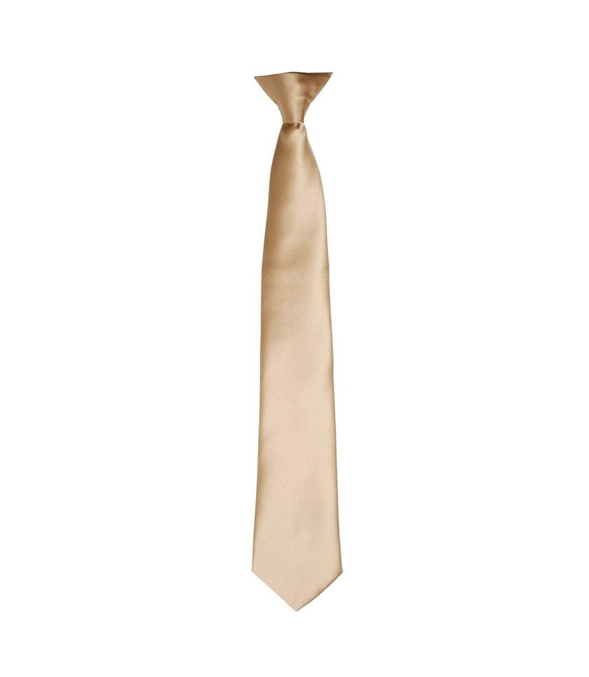 Premier Colours Mens Satin Clip Tie (Khaki) (One size) - UTRW4407
