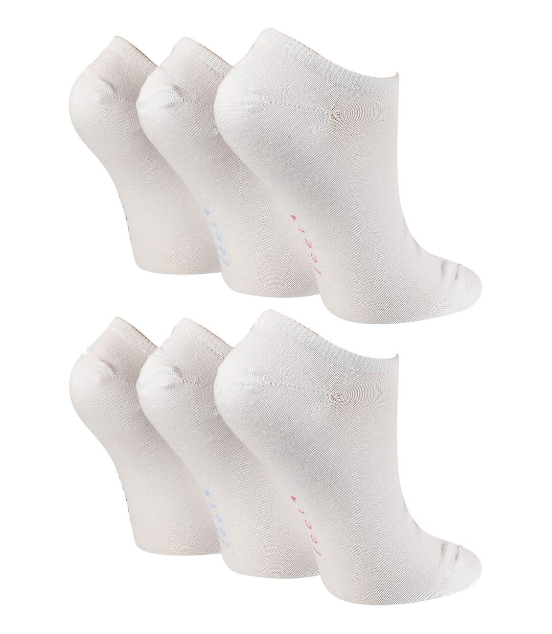 Wildfeet - 6 Paires Femme Chaussettes Bambou Basses | Motif Rayures-1