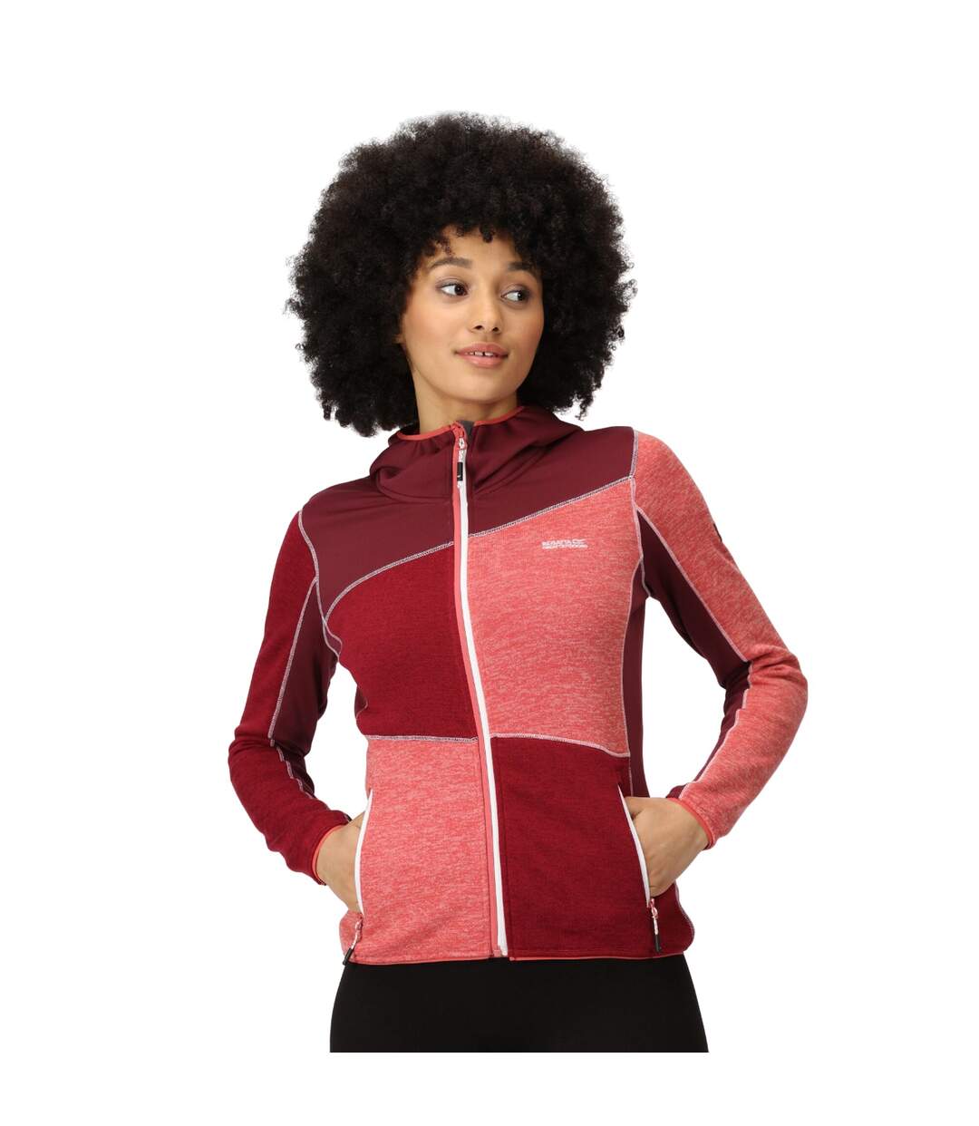 Womens/ladies Walbury Vi Marl Full Zip Fleece Jacket Mineral Red Rumba Red Regatta-4