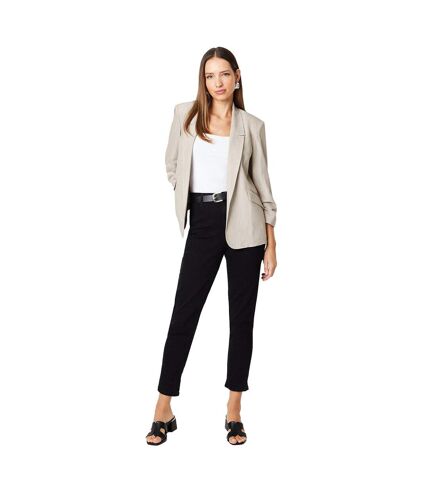 Womens/ladies ruched blazer neutral Dorothy Perkins